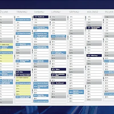 Zdravstveni kalendar 20219.